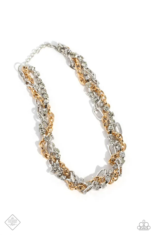Paparazzi Jewelry Necklaces Paparazzi Necklace Totally TwoToned Multi Paparazzi Jewelry Necklaces Paparazzi Necklace Totally TwoToned Multi