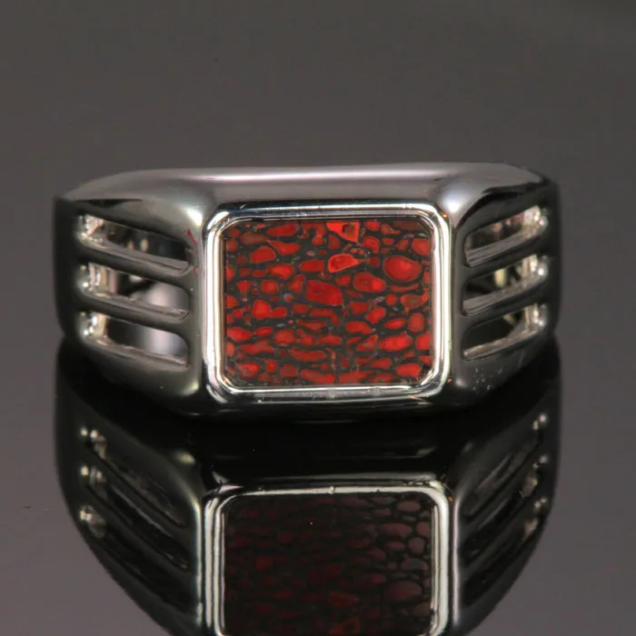 14K White Gold Mens Dino Bone Ring by Christopher Michael Moriartys Gem Art Rings 14K White Gold Mens Dino Bone Ring by Christopher Michael Moriartys Gem Art Rings