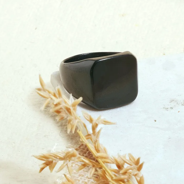 Upakarna Rings Matte Onyx Men Ring