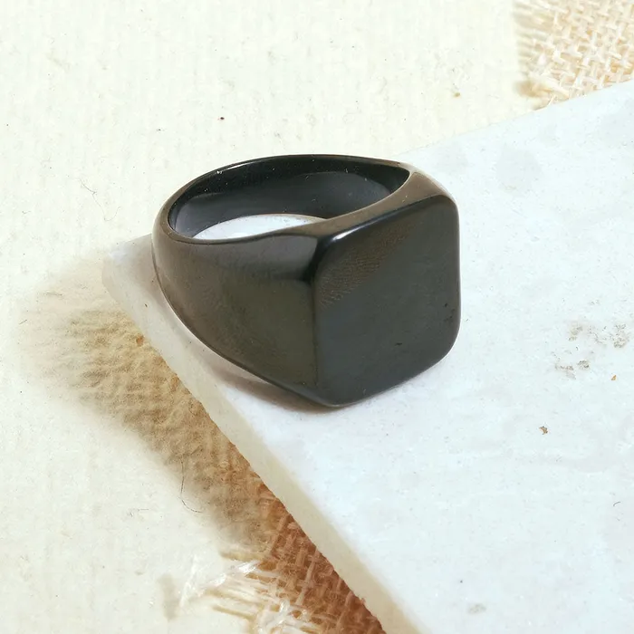 Upakarna Rings Matte Onyx Men Ring
