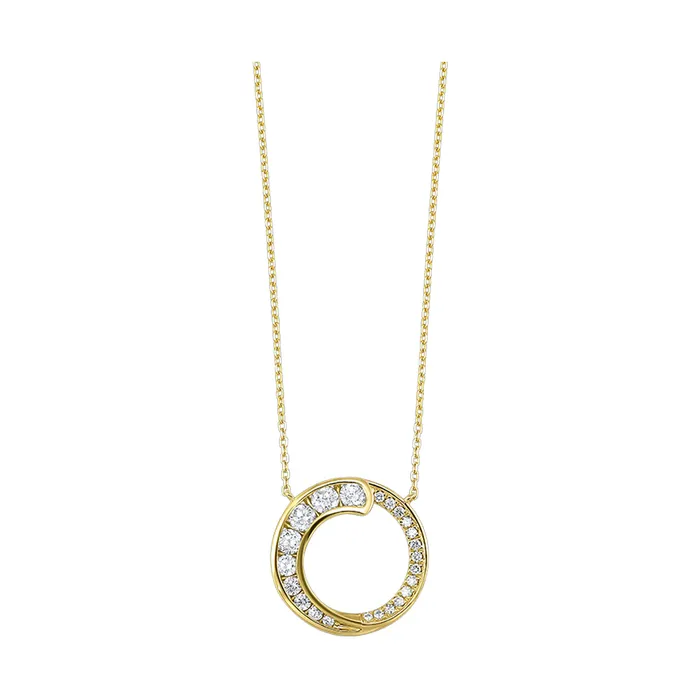 Gems One PreStyled Sets 14Kt Yellow Gold Diamond 12Ctw Pendant