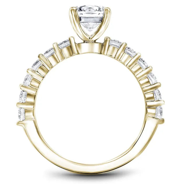 International Diamond Center Rings Noam Carver Yellow Gold Shared Prong Diamond Engagement Ring Setting 072 CTW