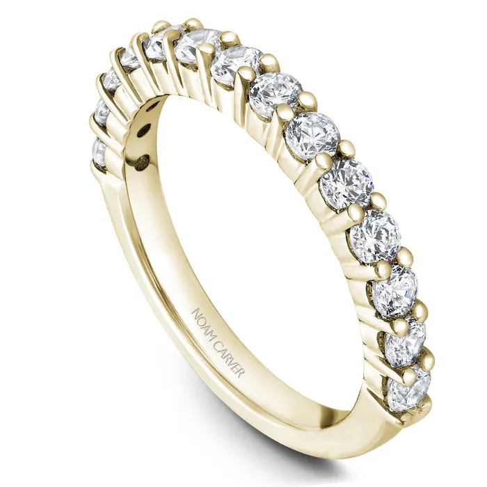 International Diamond Center Rings Noam Carver Yellow Gold Shared Prong Diamond Engagement Ring Setting 072 CTW