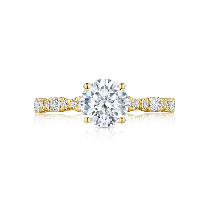 International Diamond Center Rings Tacori 18k Yellow Gold Petite Crescent Round Diamond Engagement Ring Setting 035 CTW International Diamond Center Rings Tacori 18k Yellow Gold Petite Crescent Round Diamond Engagement Ring Setting 035 CTW