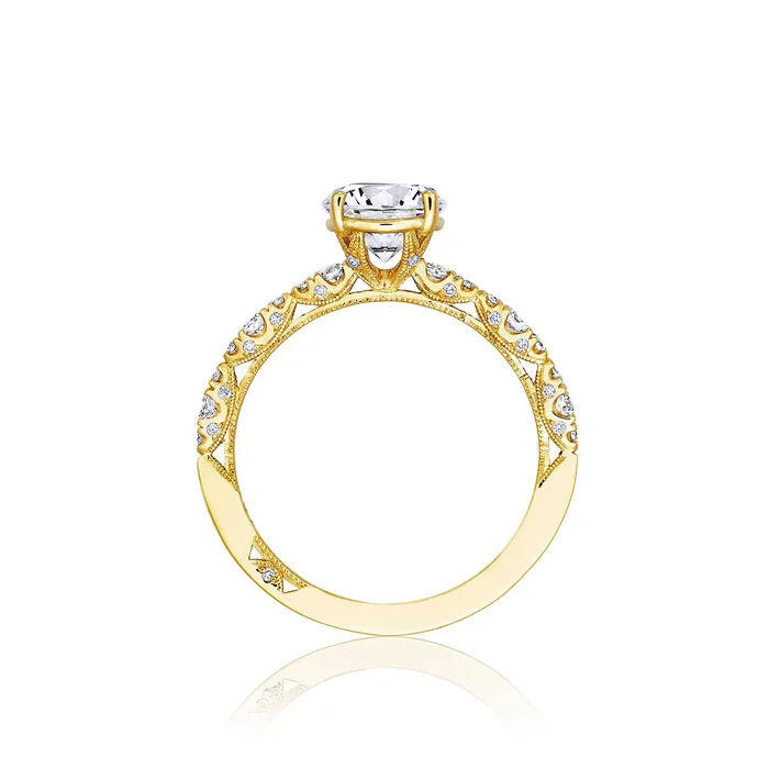 International Diamond Center Rings Tacori 18k Yellow Gold Petite Crescent Round Diamond Engagement Ring Setting 035 CTW International Diamond Center Rings Tacori 18k Yellow Gold Petite Crescent Round Diamond Engagement Ring Setting 035 CTW