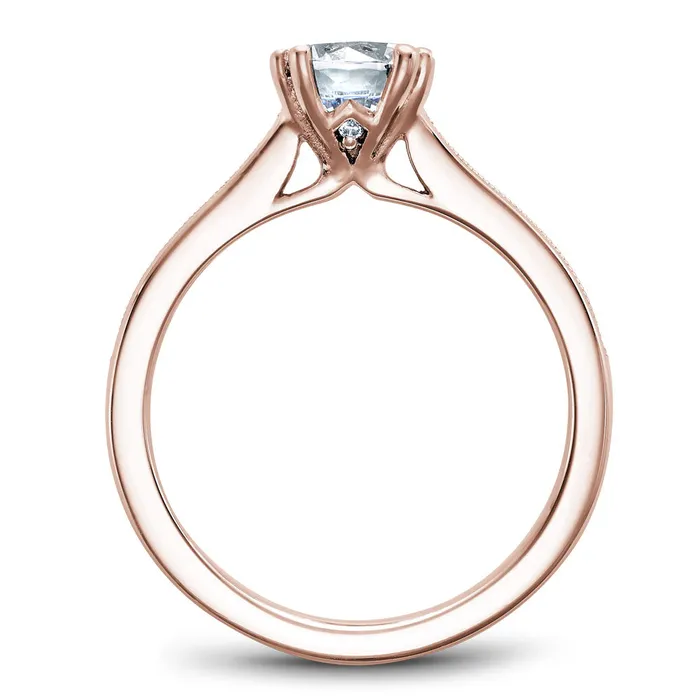 Noam Carver Rose Gold Channel Set Diamond Engagement Ring Setting 024 CTW International Diamond Center Rings