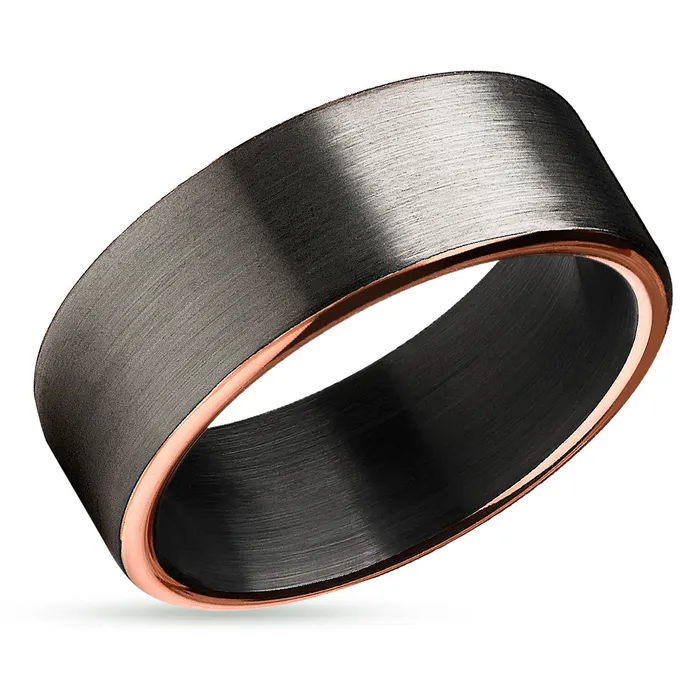 Rings Clean Casting Jewelry Black Wedding Ring Matte Finished Ring Rose Gold Wedding Ring Tungsten Ring Rings Clean Casting Jewelry Black Wedding Ring Matte Finished Ring Rose Gold Wedding Ring Tungsten Ring