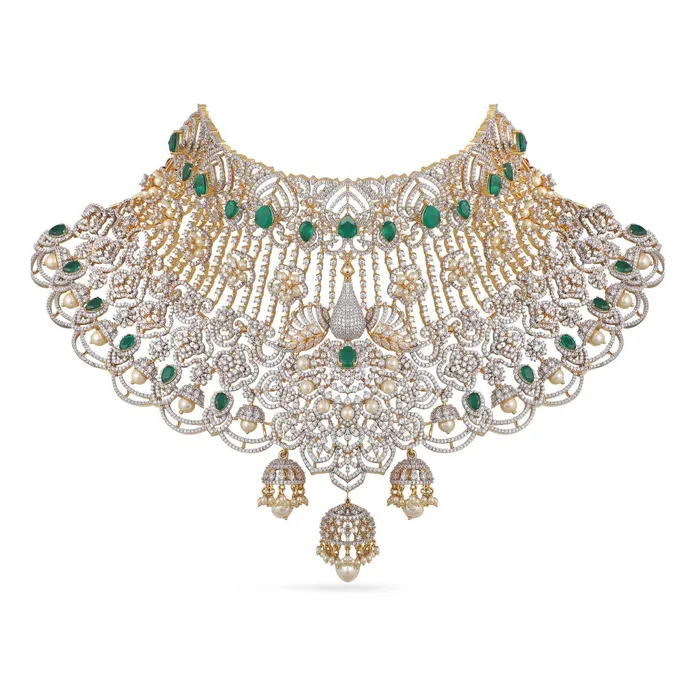 SILVER Rasika Grand Silver CZ Choker Rings