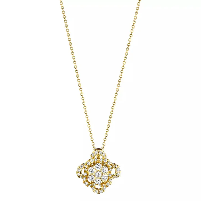 Verragio Veritage Diamond Cluster Floret Pendant 18K Gold 030CTW Shop IDC estore PreStyled Sets