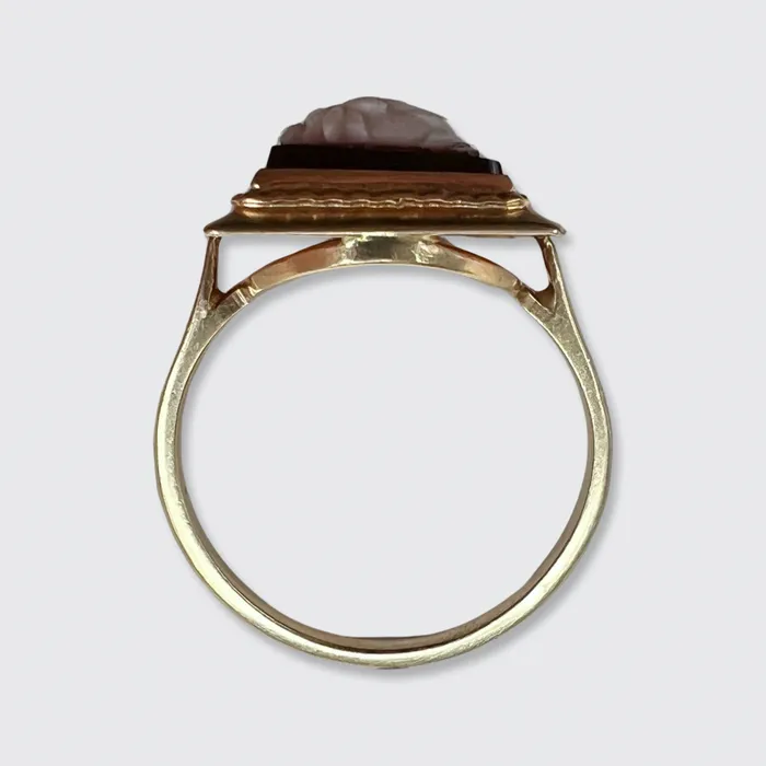 21stfinds Rings Hardstone Dante Alighieri Cameo Ring