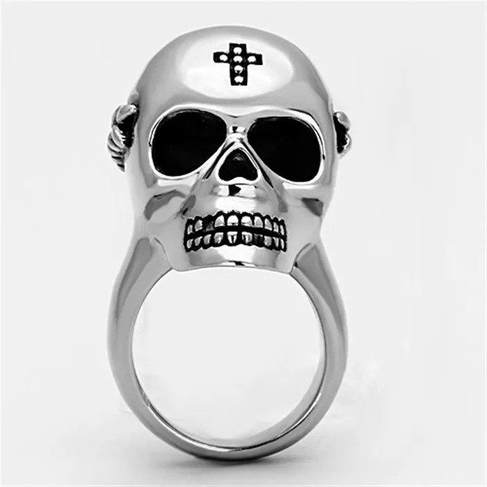 Alamode TK1202 High polished no plating Stainless Steel Ring with Epoxy in Jet Rings