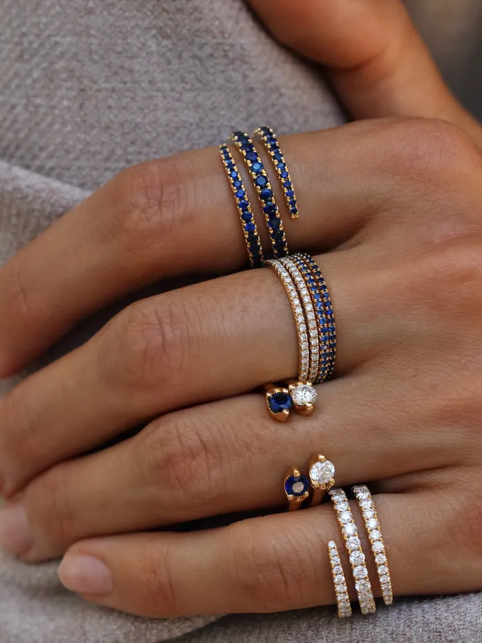 anitako Rings BLUE SAPPHIRE ETERNITY BAND