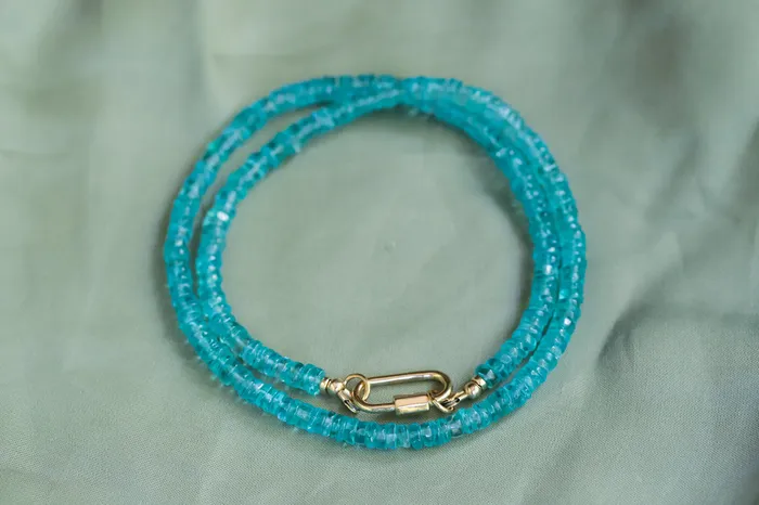 Apatite Carabiner Necklace Earthly Abundance Jewelry Necklaces
