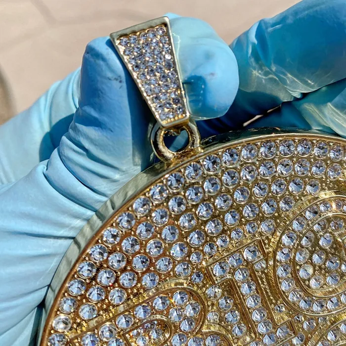 Bling Cartel 14K Gold Finish Big 23 Huge Jumbo Medallion Pendant PreStyled Sets Bling Cartel 14K Gold Finish Big 23 Huge Jumbo Medallion Pendant PreStyled Sets