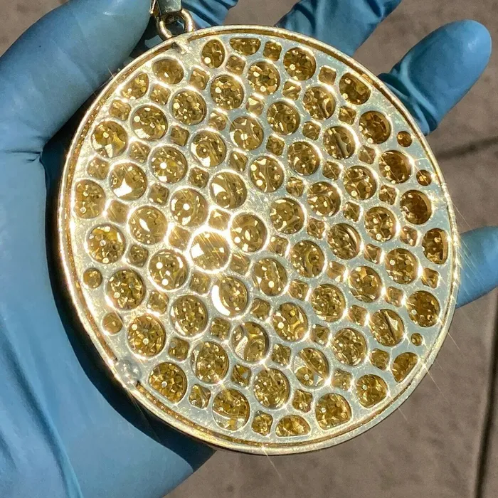 Bling Cartel 14K Gold Finish Big 23 Huge Jumbo Medallion Pendant PreStyled Sets Bling Cartel 14K Gold Finish Big 23 Huge Jumbo Medallion Pendant PreStyled Sets