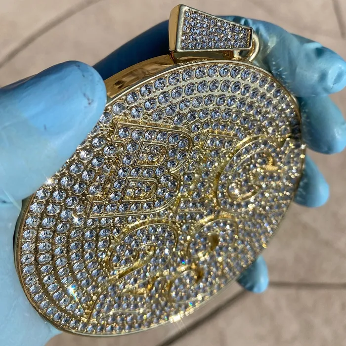 Bling Cartel 14K Gold Finish Big 23 Huge Jumbo Medallion Pendant PreStyled Sets Bling Cartel 14K Gold Finish Big 23 Huge Jumbo Medallion Pendant PreStyled Sets