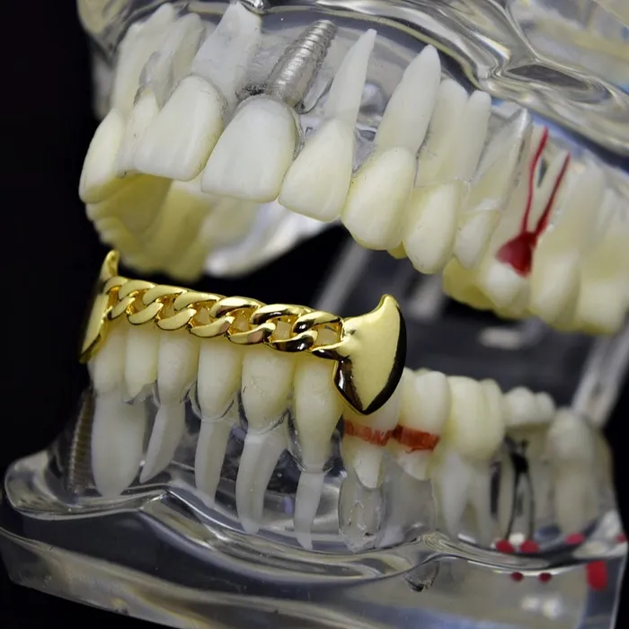 Bling Cartel Admin PreStyled Sets 14K Gold Plated Cuban Link Bottom Teeth Vampire Fangs Grillz