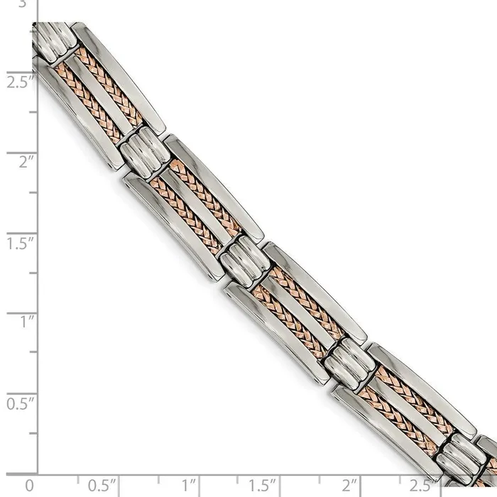 Bracelets Chisel Stainless Steel Polished Rose IPPlated Bracelet Bracelets Chisel Stainless Steel Polished Rose IPPlated Bracelet