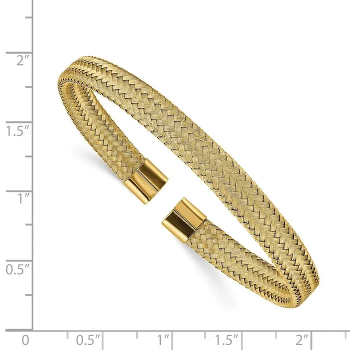 Bracelets Chisel Stainless Steel Polished Yellow IPplated 600mm Mesh Wire Cuff Bangle Bracelets Chisel Stainless Steel Polished Yellow IPplated 600mm Mesh Wire Cuff Bangle