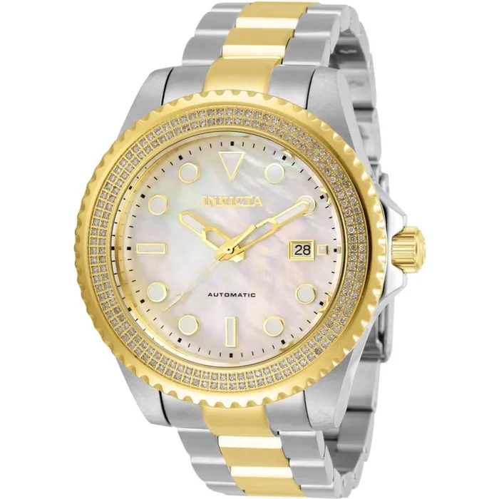 Bracelets Invicta Invicta Mens Diamond Watch Pro Diver White MOP Dial Two Tone Bracelet 30326 Bracelets Invicta Invicta Mens Diamond Watch Pro Diver White MOP Dial Two Tone Bracelet 30326