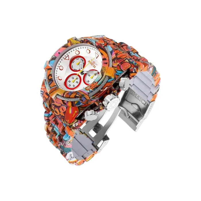 Bracelets Invicta Mens Chrono Watch Bolt Zeus Silver Tone Dial Aqua Plating Bracelet 32416 Invicta