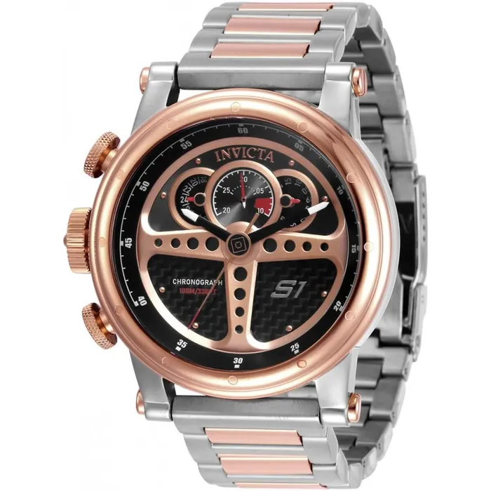 Bracelets Invicta Mens Lefty Watch S1 Rally Chrono Rose Gold Case Two Tone Bracelet 30579 Invicta