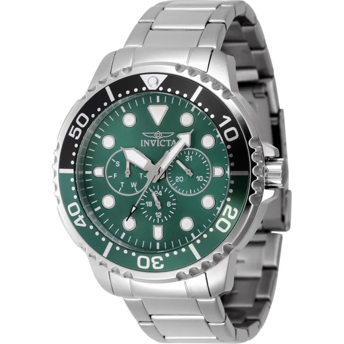 Bracelets Invicta Mens Watch Pro Diver Rotating Bezel Green Dial Silver Bracelet 47228 Invicta