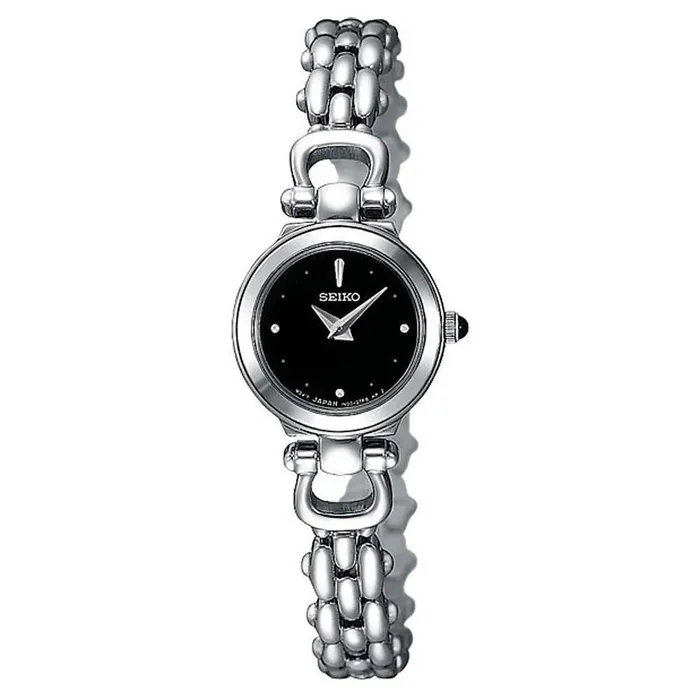 Bracelets Seiko Seiko SUJD39 Womens Dress Black Dial Stainless Steel Bracelet Watch