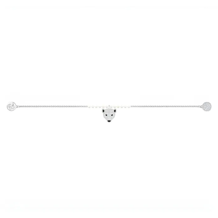 Bracelets Swarovski Swarovski Womens Bracelet Polar Bestiary Rhodium Plated White Pearls 5493706