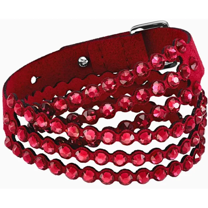 Bracelets Swarovski Swarovski Womens Wrap Bracelet Power Scarlet Red Fabric and Crystals 5543080 Bracelets Swarovski Swarovski Womens Wrap Bracelet Power Scarlet Red Fabric and Crystals 5543080