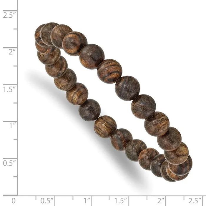 Bracelets Tigerwood Bead Stretch Bracelet Chisel