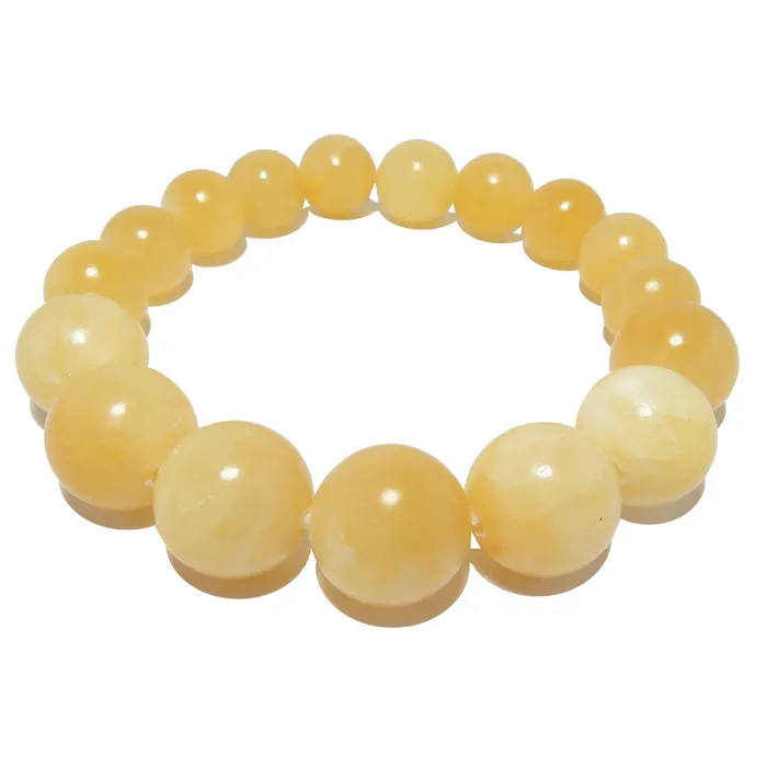 Bracelets Yellow Calcite Bracelet Sunshine Happiness Crystal Satin Crystals