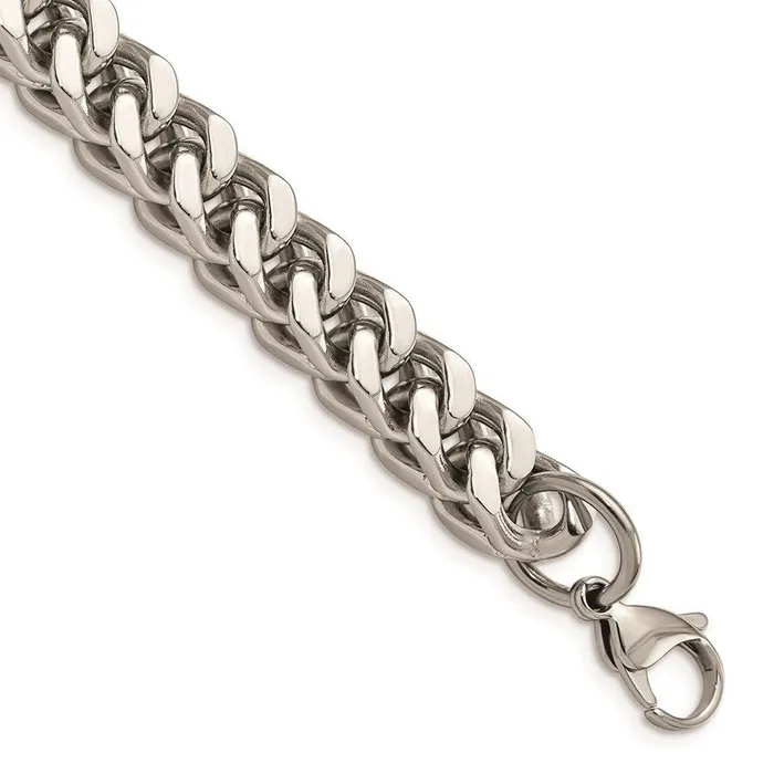 Chisel Bracelets Stainless Steel Heavy Wheat 95in Bracelet