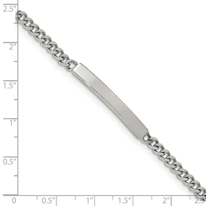 Chisel Bracelets Stainless Steel Polished Flat Curb Chain 85in ID Bracelet Chisel Bracelets Stainless Steel Polished Flat Curb Chain 85in ID Bracelet