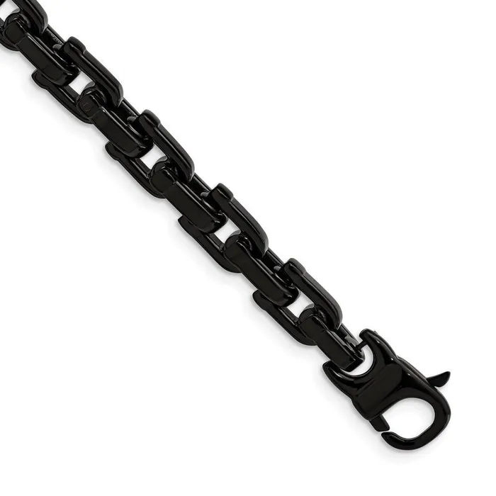 Chisel Stainless Steel Black IPplated Bracelet Bracelets