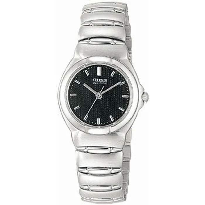 Citizen Womens EcoDrive Watch Corso Black Dial Silver Tone Bracelet EP809054H Citizen Bracelets