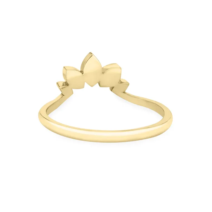 closebymejewelry Rings Lotus Cremation Ring in 14K Yellow Gold