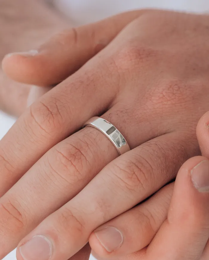closebymejewelry Rings Simple Band Cremation Ring in Sterling Silver