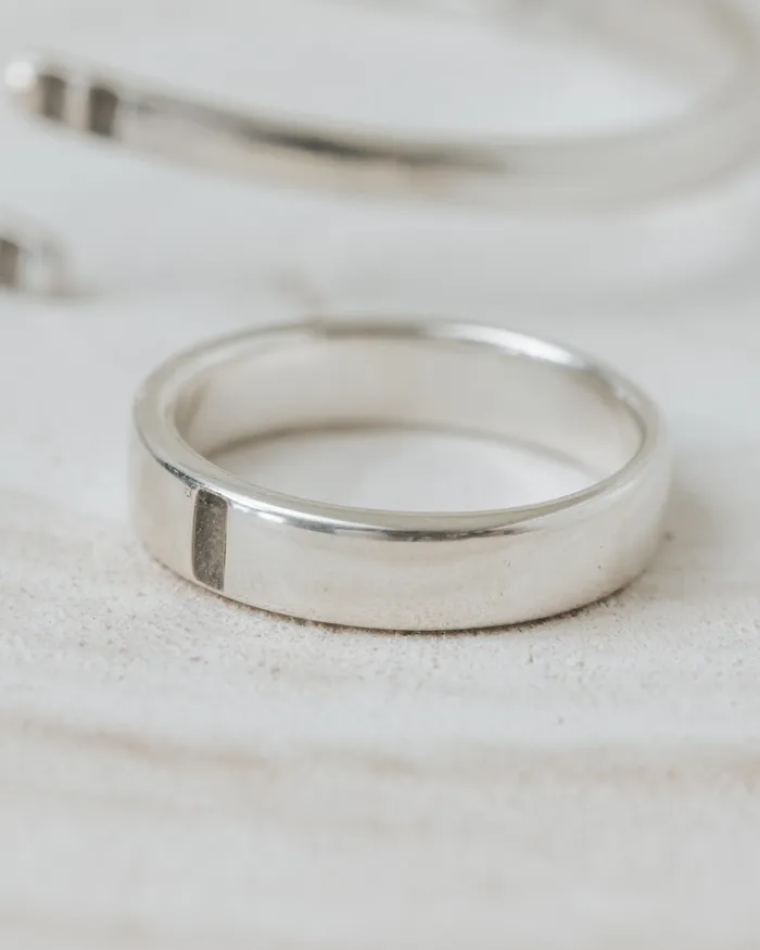 closebymejewelry Rings Simple Band Cremation Ring in Sterling Silver