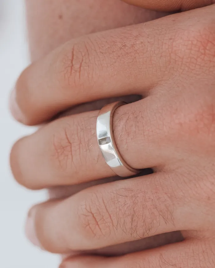 closebymejewelry Rings Simple Band Cremation Ring in Sterling Silver