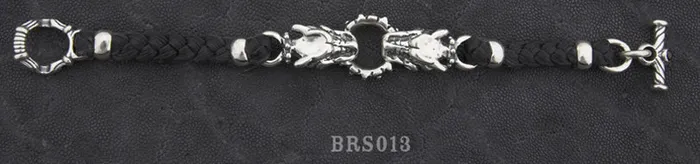 DCJ Bracelets Braided Leather Gargoyle Bracelet
