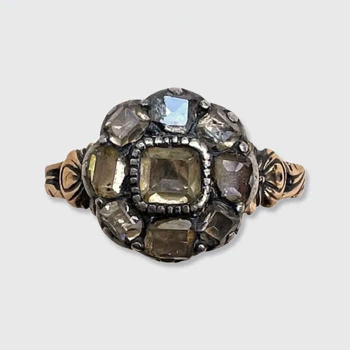Georgian TableCut Diamond Flower Ring 21stfinds Rings