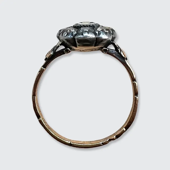Georgian TableCut Diamond Flower Ring 21stfinds Rings