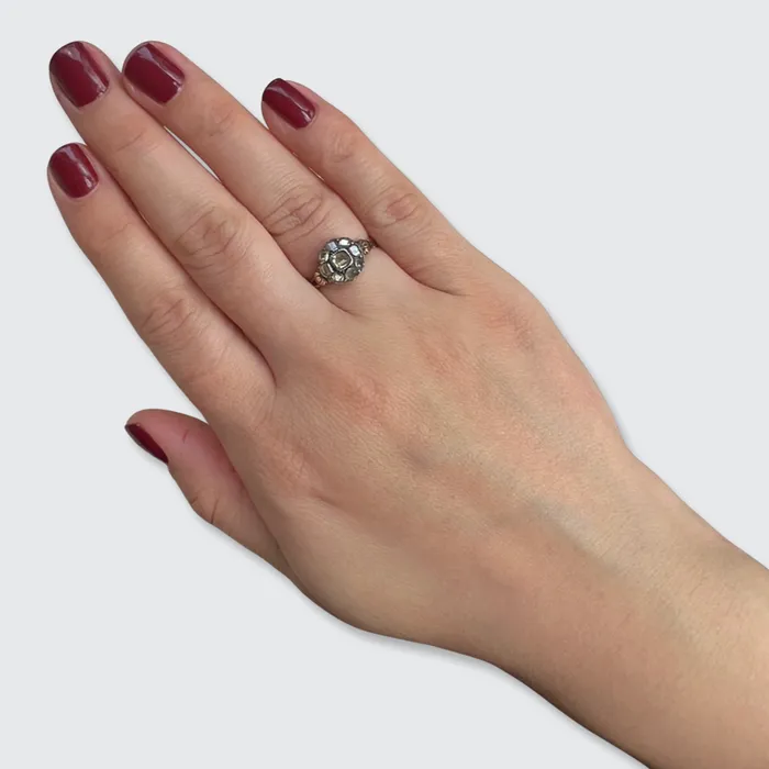 Georgian TableCut Diamond Flower Ring 21stfinds Rings