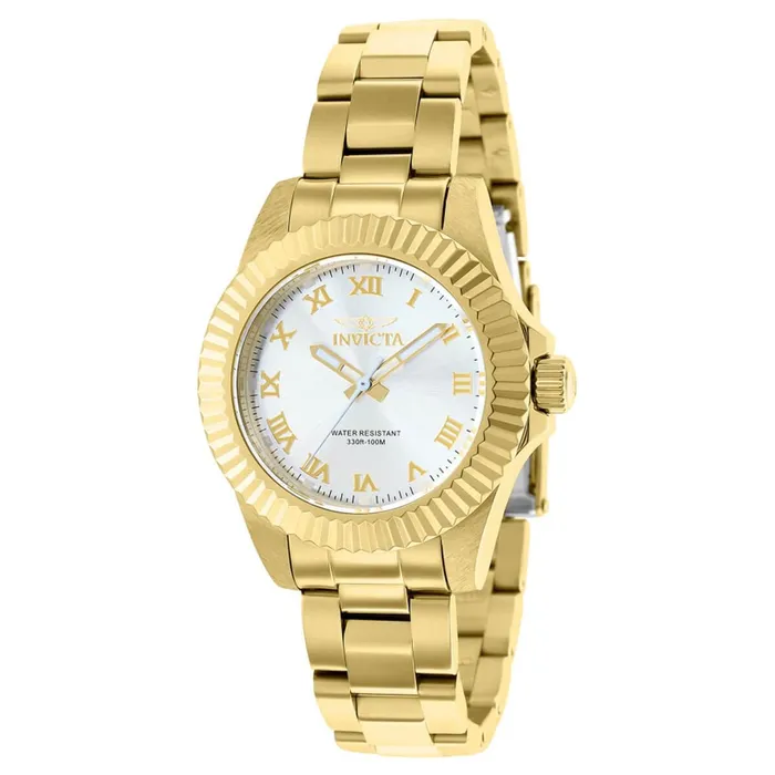 Invicta Bracelets Invicta Womens Quartz Watch Pro Diver Silver Tone Dial Yellow Gold Bracelet 37423 Invicta Bracelets Invicta Womens Quartz Watch Pro Diver Silver Tone Dial Yellow Gold Bracelet 37423