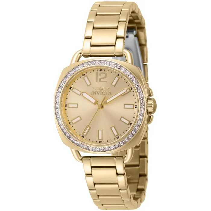 Invicta Bracelets Invicta Womens Watch Wildflower Crystal Bezel Gold Tone Dial Bracelet 46342