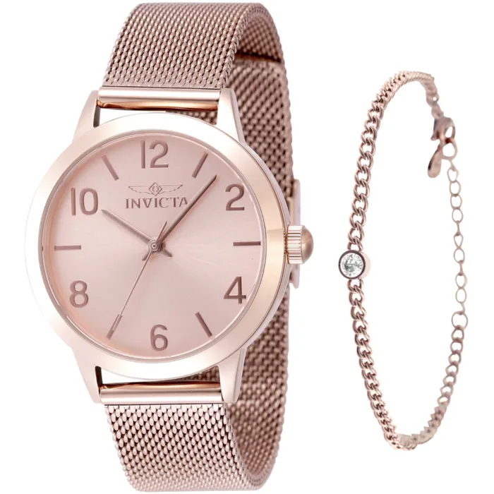 Invicta Invicta Womens Watch Wildflower Quartz Rose Gold Dial Steel Mesh Bracelet 48331 Bracelets Invicta Invicta Womens Watch Wildflower Quartz Rose Gold Dial Steel Mesh Bracelet 48331 Bracelets