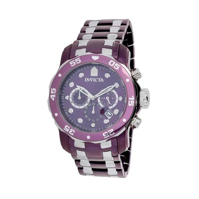 Invicta Mens Chrono Watch Pro Diver Light Purple Dial Two Tone Bracelet 40243 Invicta Bracelets Invicta Mens Chrono Watch Pro Diver Light Purple Dial Two Tone Bracelet 40243 Invicta Bracelets