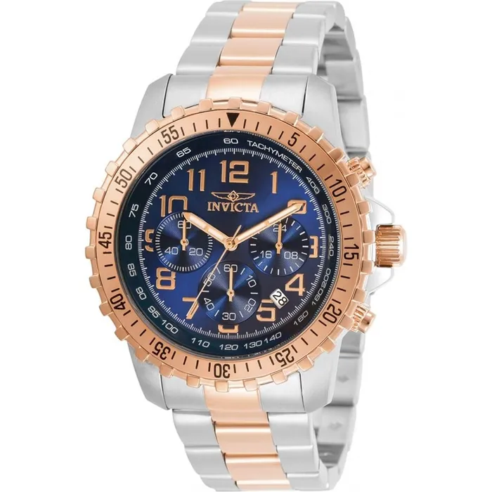 Invicta Mens Chrono Watch Specialty Rose Gold Bezel Blue Dial TT Bracelet 30794 Invicta Bracelets Invicta Mens Chrono Watch Specialty Rose Gold Bezel Blue Dial TT Bracelet 30794 Invicta Bracelets