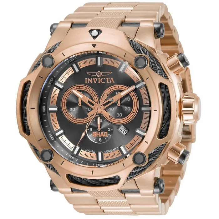 Invicta Mens Quartz Watch Shaq Chronograph Rose Gold Steel Bracelet 33661 Invicta Bracelets Invicta Mens Quartz Watch Shaq Chronograph Rose Gold Steel Bracelet 33661 Invicta Bracelets